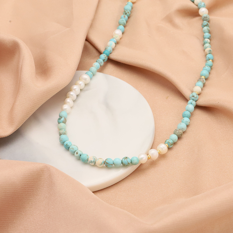 Collar de perlas de agua dulce natural, nicho de perlas de nicho de alto nivel, collar de clavícula simple, joyas al por mayor.