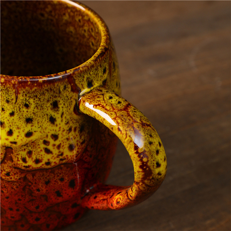 Ceramic Coffee Mug Large Capacity Creative Kiln Change Glacier Cup_voghion.com
