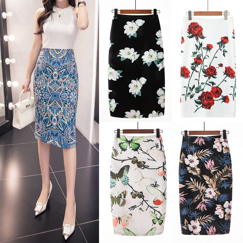 Wholesale new spring and summer ebay Amazon wishOL temperament women's pencil skirt skirt first-hand supply