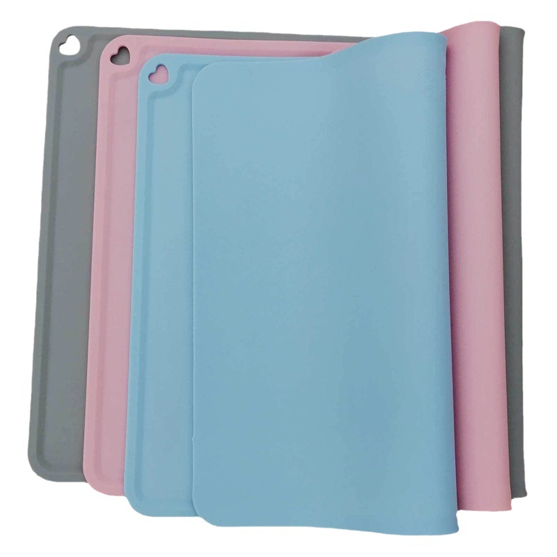 Mascota de silicona a prueba de derrame de Mantel antideslizante a prueba de humedad impermeable fácil de limpiar gato y perro de la estera de la dieta multifuncional estera a prueba de fugas