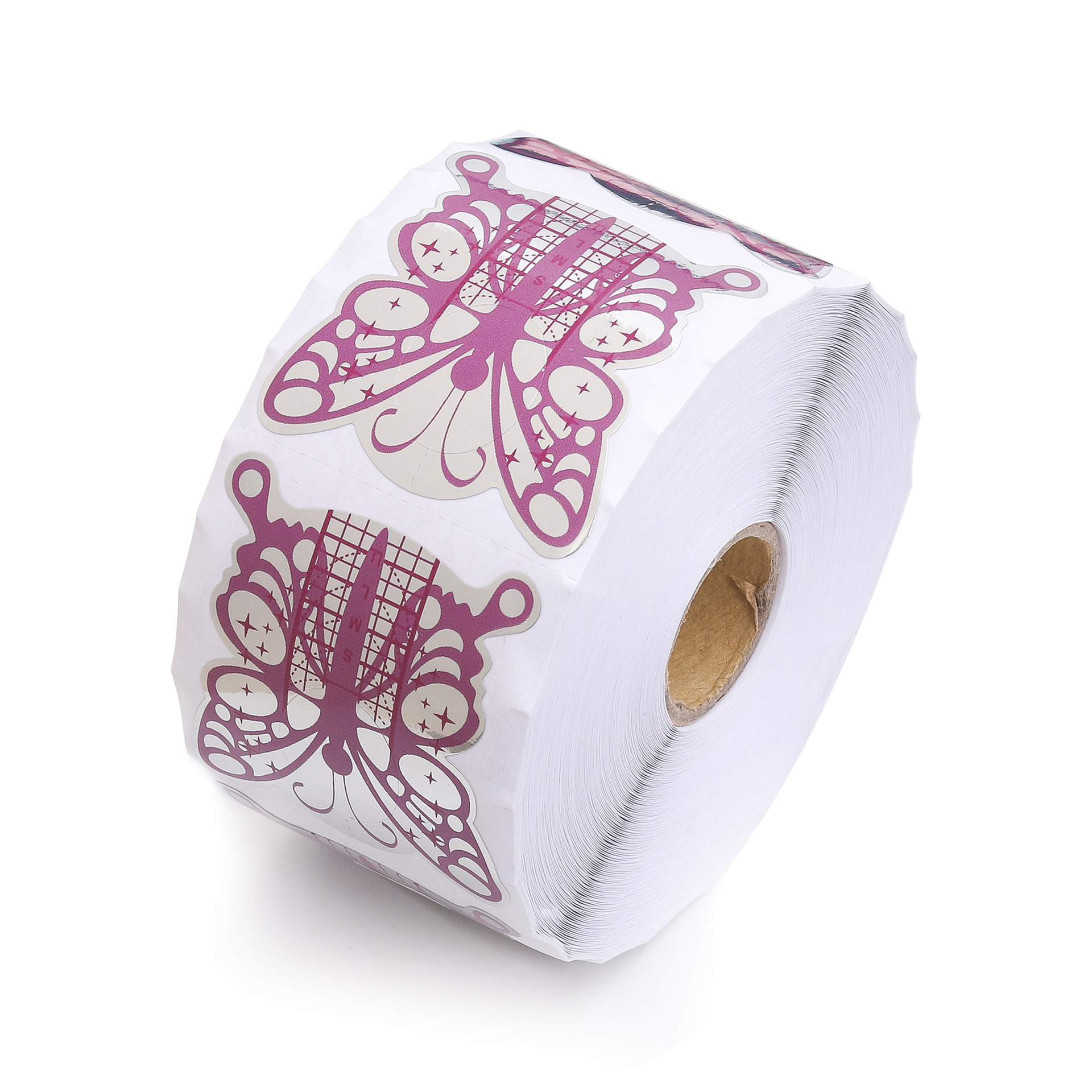 Nuevo brillante manicura púrpura mariposa titular de papel 100/500 piezas fototerapia uñas extensión uñas titular de papel especial