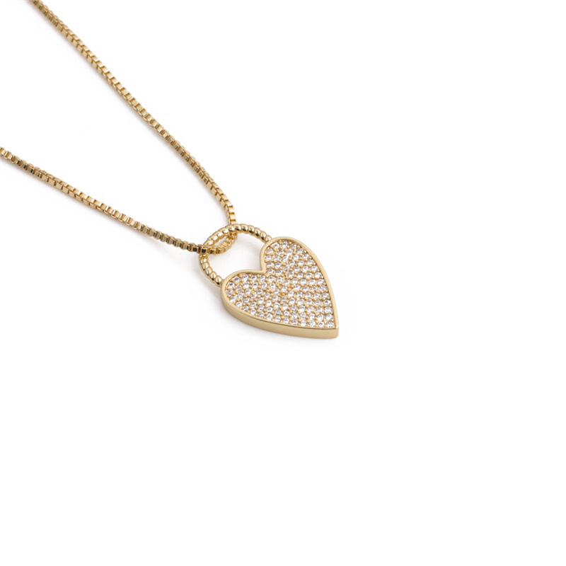 Fashion Heart-shaped Devil Eyes Zircon Pendant Necklace