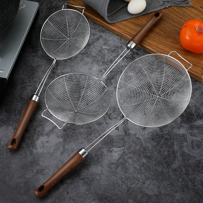 Daoqi 304 Stainless Steel Colander Home Kitchen Imitation Wooden...