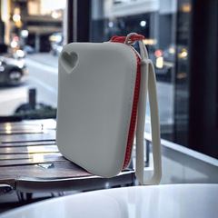 Silicone storage bag portable cute creative coin purse card holder key case data cable earphone bag silicone pet food bag