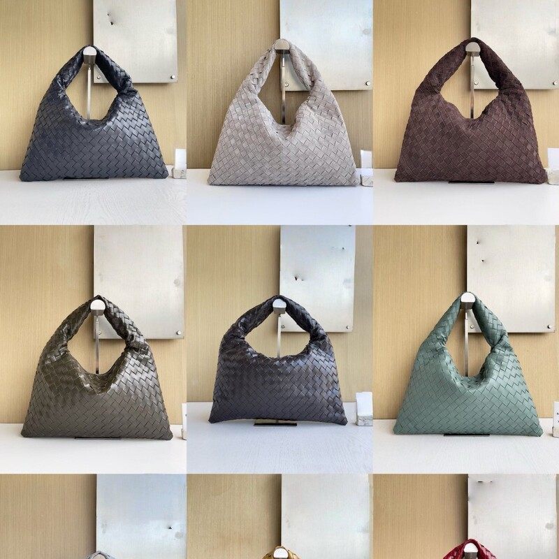Directly from Guangzhou Factory: 2025 Summer New Bv Woven Handbag, Shoulder Bag, Croissant Bag, Crossbody Bag, Dual-Use