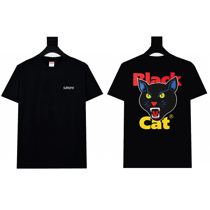 ヘビーウェイトクロスボーダー アメリカンファッション Supreme レタープリント Tシャツ BOX ラウンドネック 半袖 メンズ レディース ゆったり カジュアル Tシャツ 男女兼用|undefined