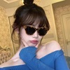 Square sunglasses hip-hop style, glasses solar-powered, European style, cat's eye, internet celebrity