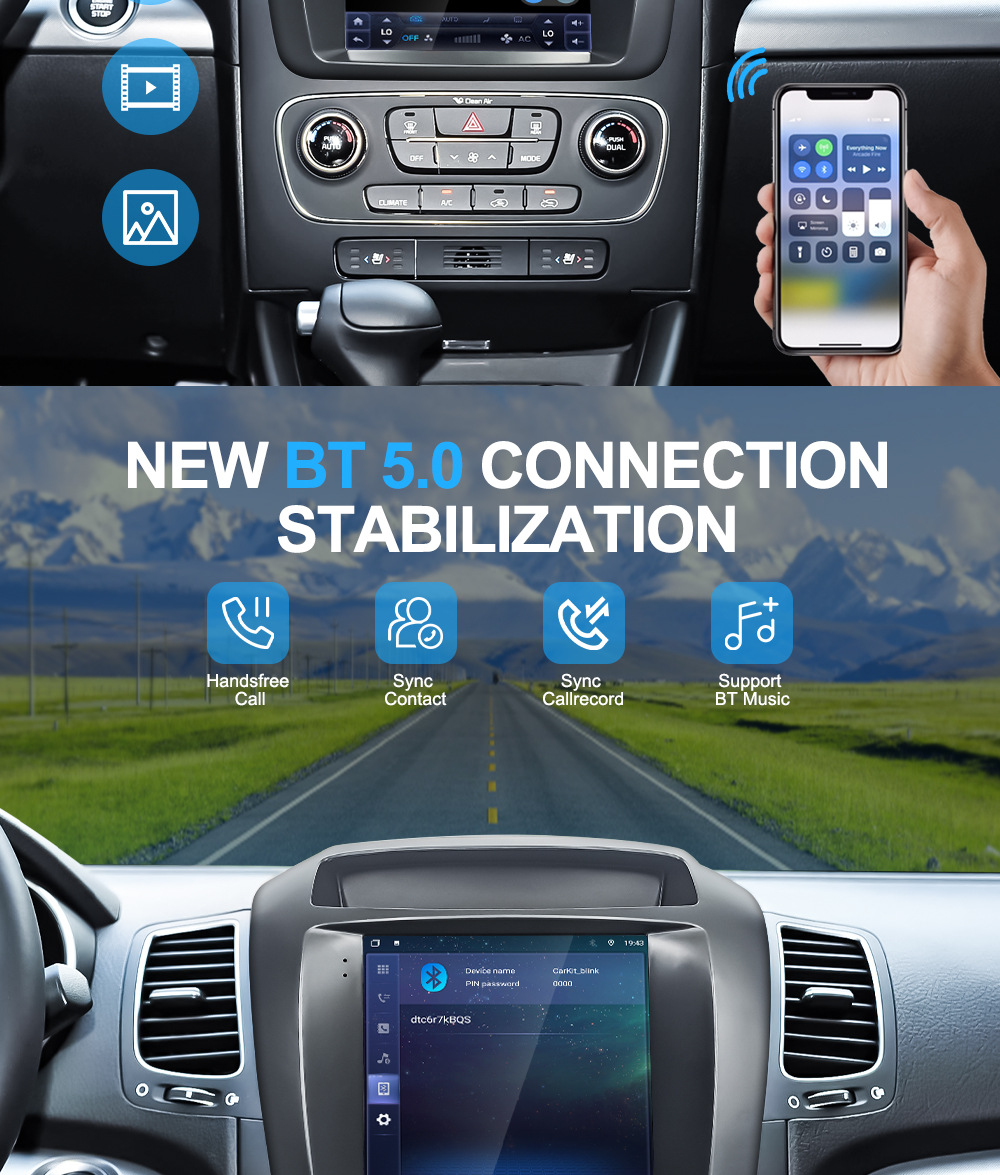 Suitable for Kia Sorento Central Control Large Screen Navigation All-In-One Android System Central Control Screen Car Navigation Device