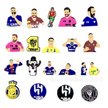 梅西主题创意卡通洞洞鞋鞋花鞋扣装饰扣diy鞋饰配件现货批发