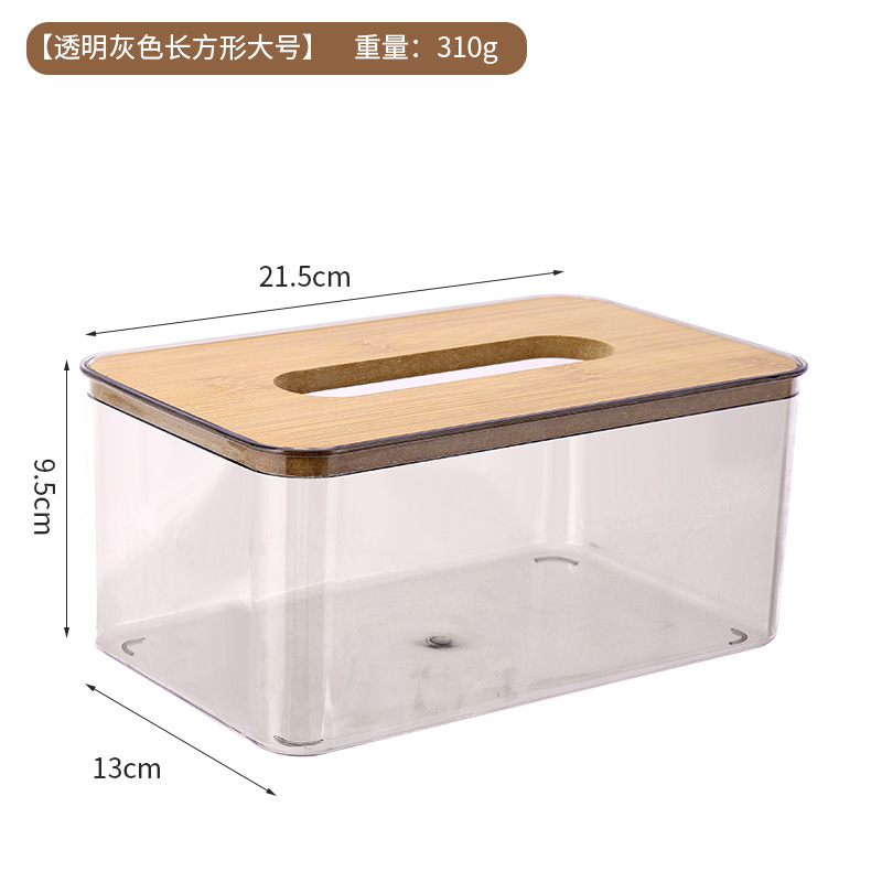 Cubierta de Tablero compuesto caja de pañuelos creativa simple nórdica Mesa de café de la Sala de estar doméstica caja de cartón transparente restaurante caja de cartón