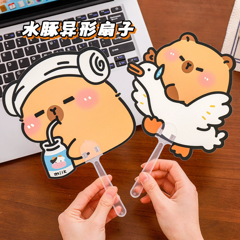 Милый фан Capybara для учащихся летом в мультфильме, высококачественный пластиковый головной убор Capybara