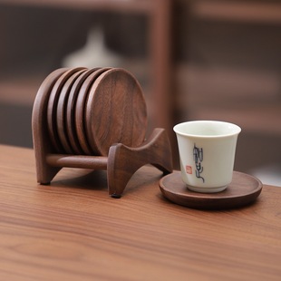 Walnut Creative Tea Coaster Home Tea Ceremony Tea Cup Coffee Insulation Pad Set Coaster Wooden Coaster
