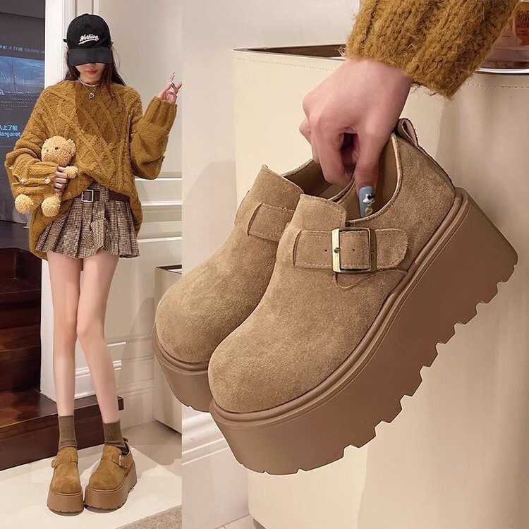 Thick-Soled Birkenstock Shoes for Women 2025 Spring & Fall New All-Inclusive Birkenstock Shoes for Small People to Increase Height and Versatile Casual Shoes