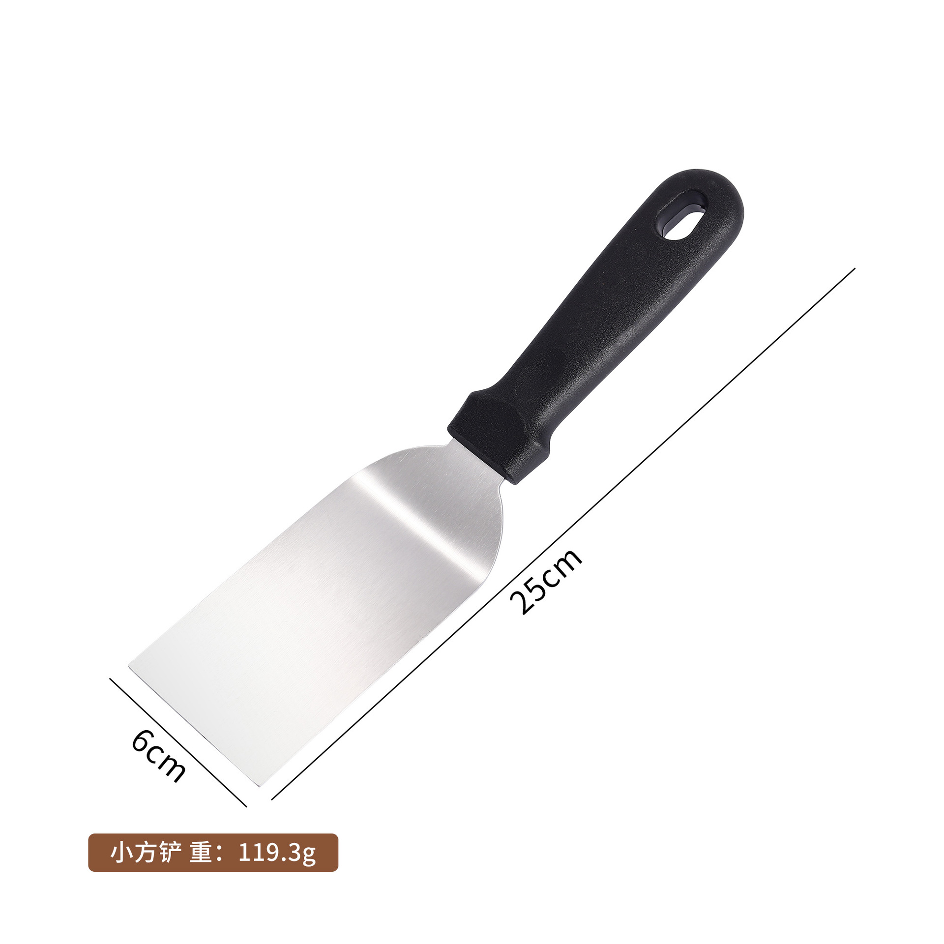 Espátula de Barbacoa de Acero Inoxidable con Mango PP para Cocina y Exterior