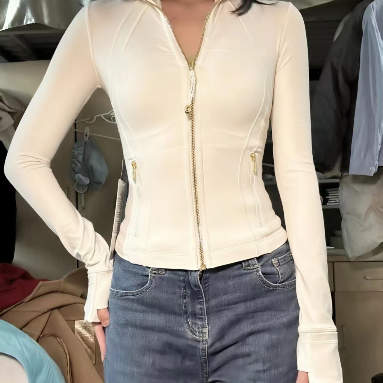 Lulu original short stand-up collar jacket Define Jacket yoga jacket slim bodywear fitness running women 4