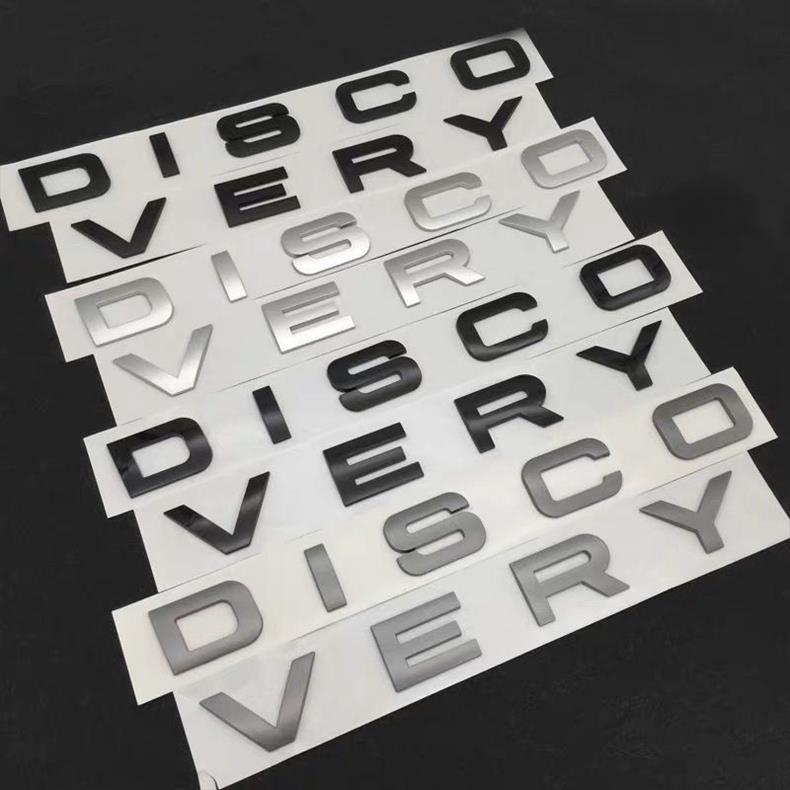 DISCOVERY hood emblem, Land Rover Discovery sport car badge, modified letter logo