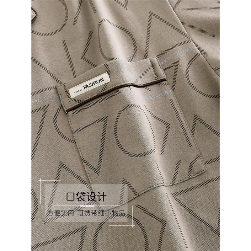 Pijamas de algodón para hombres primavera y otoño de manga larga para hombres otoño delgado grande se puede usar ropa de casa de otoño y invierno