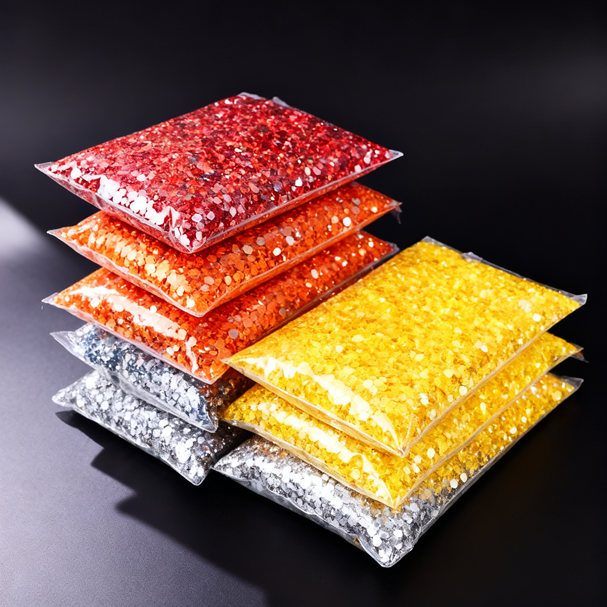 美甲饰品整包袋装水钻白色彩色透明平底钻ab钻美甲贴钻材料自封袋