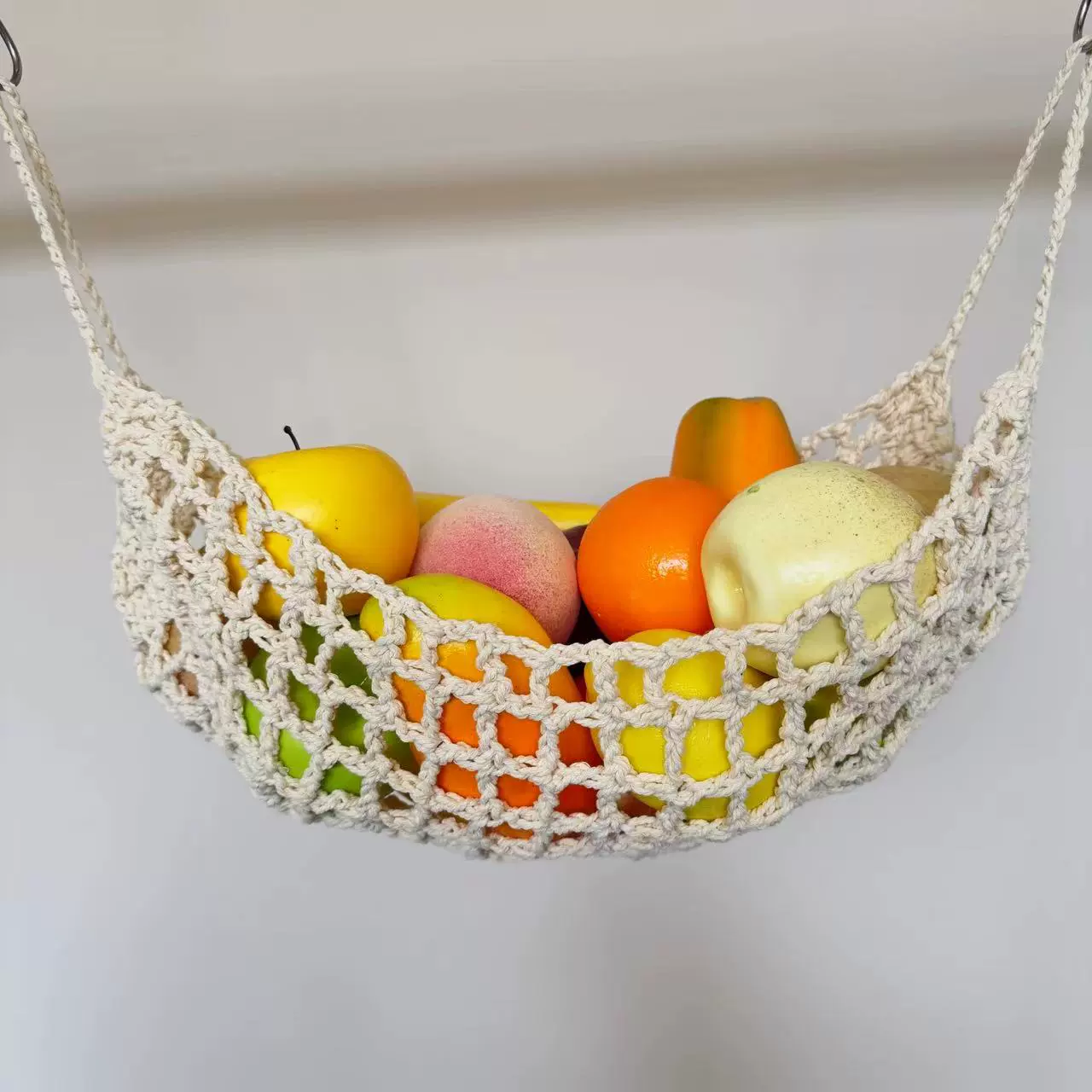 Хлопковая веревка ручной работы плетеная фруктовый подвесной домашний кухонный подвесной гамак богемный висячий овощной сетчатый подвесной корзина