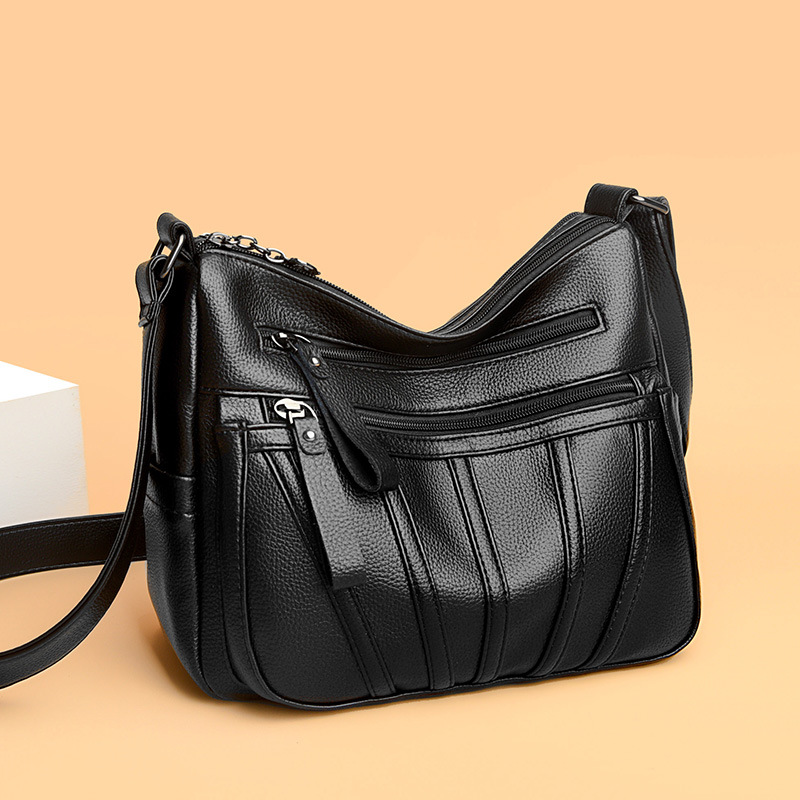 女士软皮包包2025新款中老年软皮女包时尚百搭中年妈妈单肩斜挎包