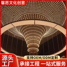 酒店大堂艺术家居吊灯售楼部沙盘大型灯具蜡烛宴会厅工程图书馆