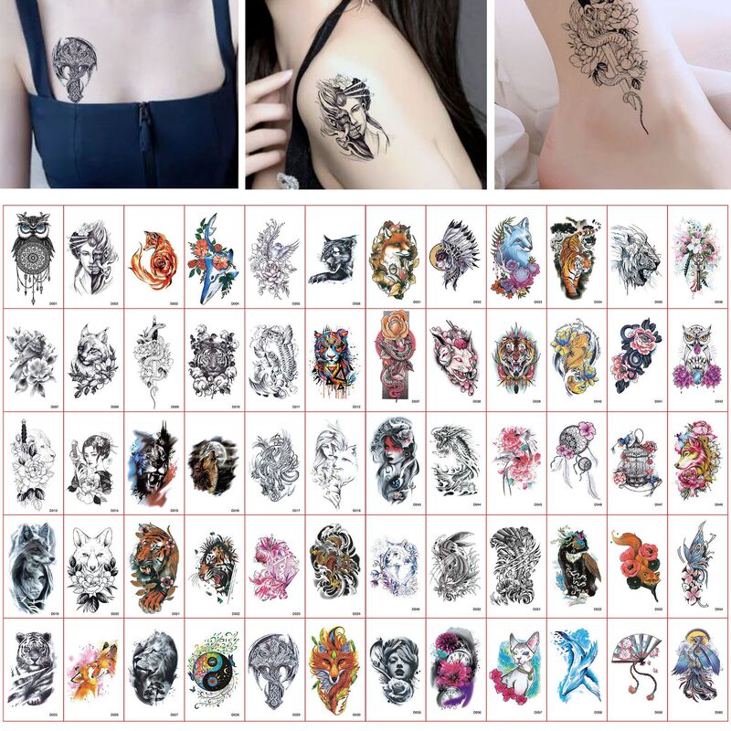 Wholesale Personalized Tattoo Stickers for Men and Women, Waterproof and Sweat-proof Scar-covering Tattoo Stickers, Street Stalls Hyuna Spot