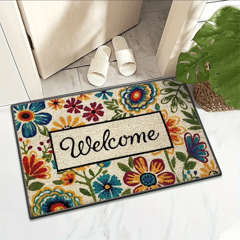 Temu Retro American Crystal Velvet Floor Mats for Home Entrance, Wear-Resistant and Dirt-Resistant Floor Mats, Easy Care, Factory Direct Sales