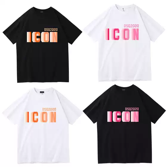 ICON men's short-sleeved T-shirt summer loose casual short-sleeved T-shirt printed T-shirt sweatshirt European and American plus size