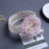 Children's hair accessory, cute headband, Korean style, lace dress, flowered, wholesale