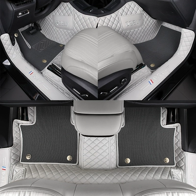 L7 custom car floor – Modelə uyğun ayaqaltı - galaxy-l72024-2025-model-car-floor-mats-double-layer-foot-matsnowy-white-celestial-white