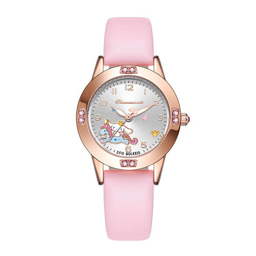 Hellokitty Sanrio Jade Dog Student Watch Women's Waterproof Luminous Pointer Junior High School Children's Quartz Watch