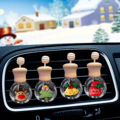 Christmas car air vent ornament empty bottle car interior decoration fragrance clip creative car air freshener clip gift decoration