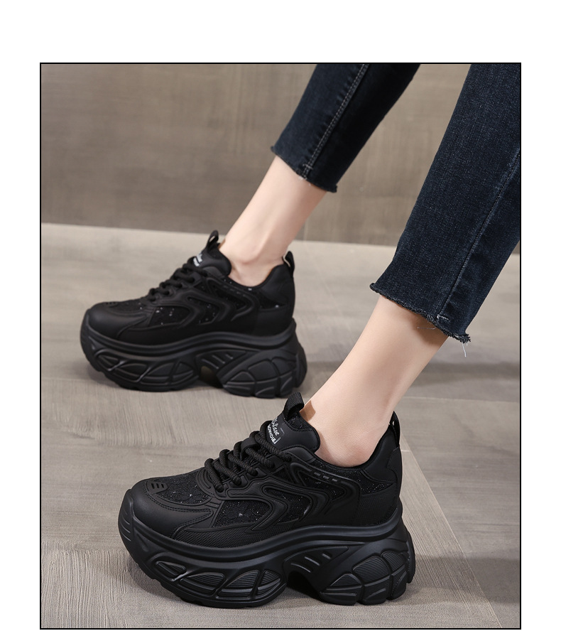Giày thể thao đế dày dáng nhỏ khoe chân HT1697-12 sneaker nữ chunky đế dày — Màu be chi tiết 15