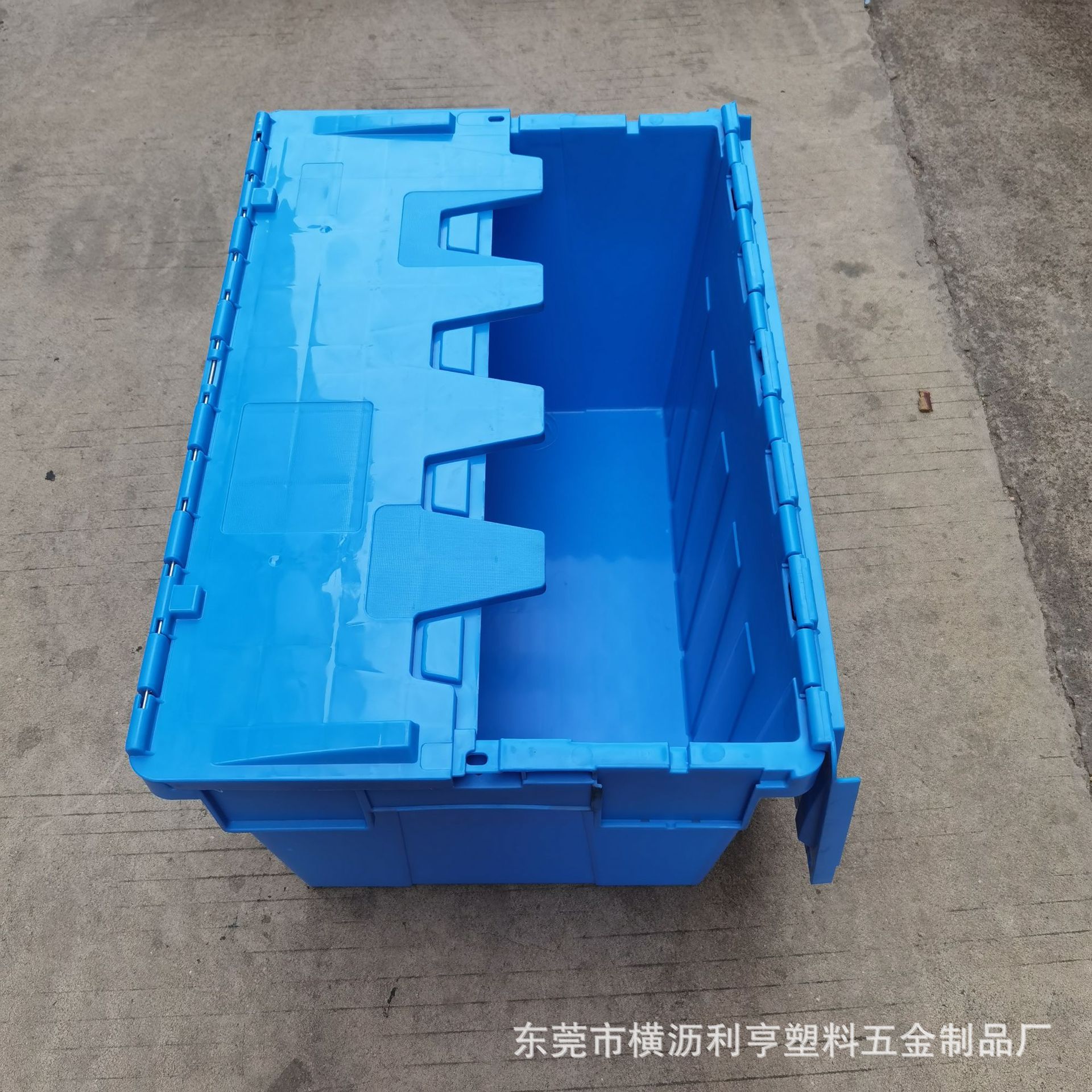 600*400斜插箱医药运输箱 生鲜箱 物流冷链配送塑料箱 带盖储物箱