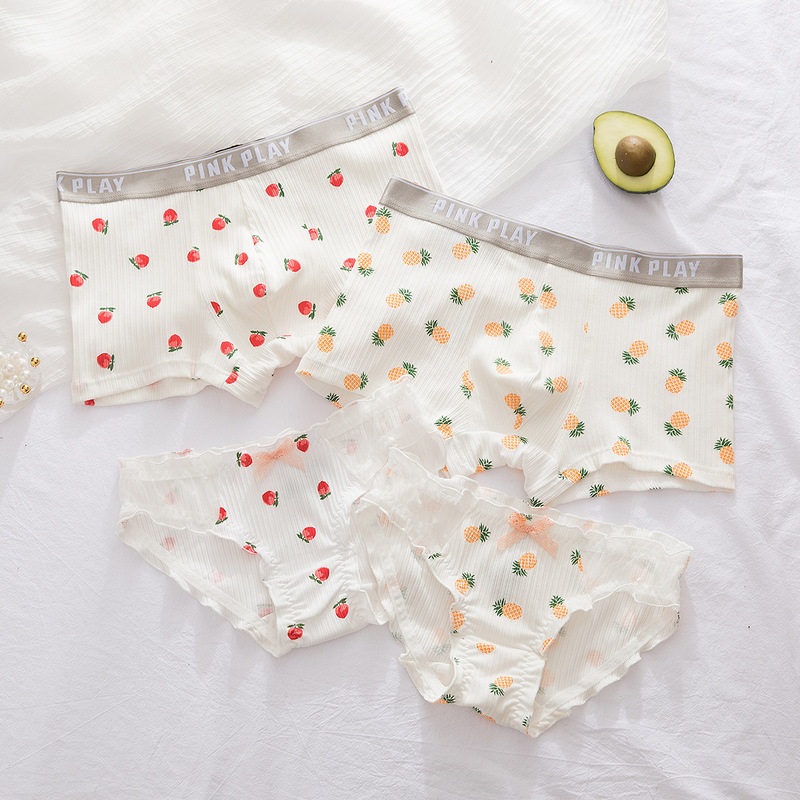 Oem Odm Custom Printed Women's Triangle Men's Boxer Cotton Japanese Cute Couple Zhongshan Underwear