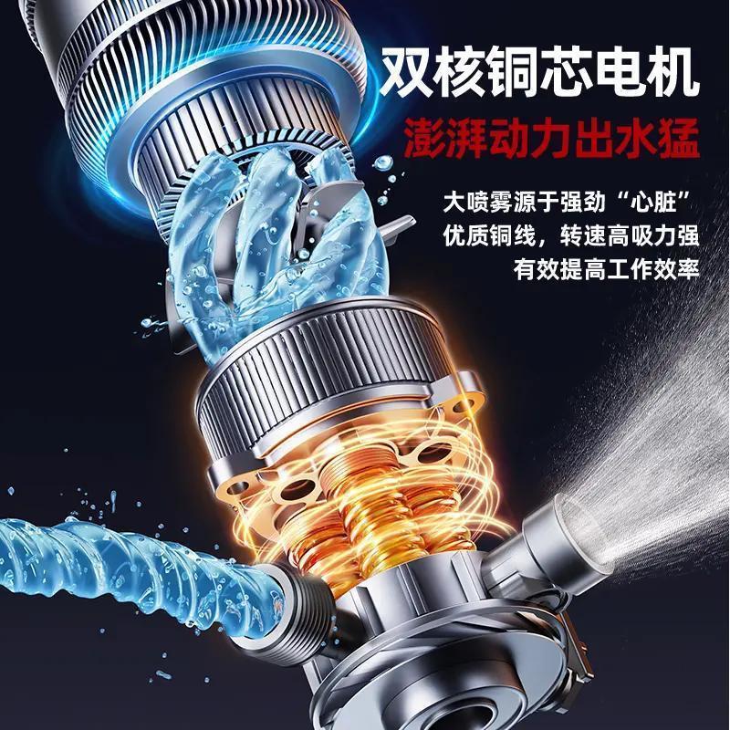 Chigo 電動噴霧器 80A ボトル洗浄混合モデル デュアルモーター 21V 高圧ポータブル農業噴霧器薬桶|undefined