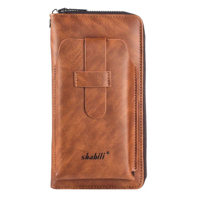 Cross-Border New Men's Wallet Long Fashionable Soft Leather Wallet Zipper Multi-Card Slot Youth Wallet Mobile Phone Bag Large Capacity