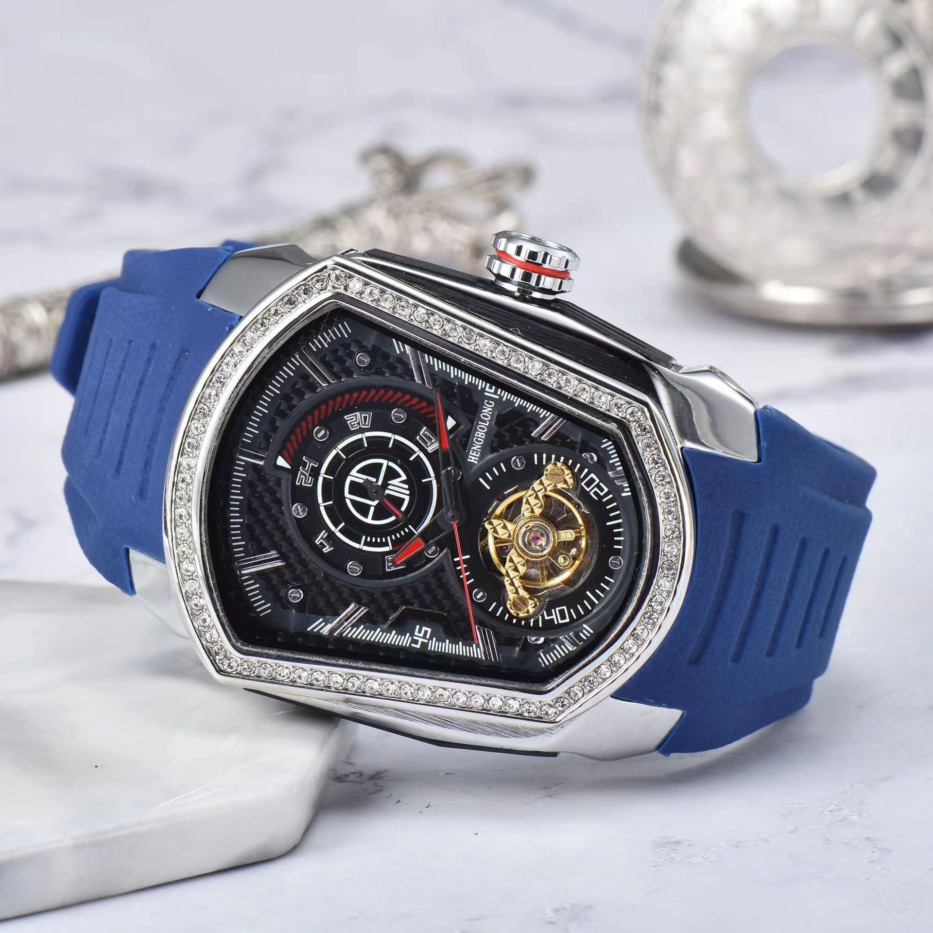 Reloj mecánico para hombre con tourbillon real estilo lujo_voghion.com