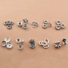 藏银隔珠复古合金配饰手工diy镂空隔片水晶手链编绳配饰材料隔片