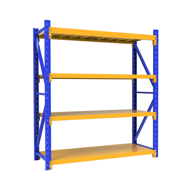 Hangzhou fábrica estante azul y amarillo estante de 100kg estante ligero estante de hierro comercial estante de almacén