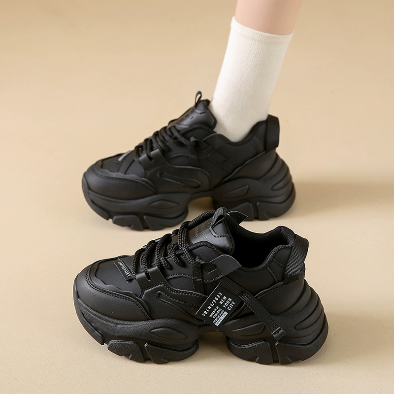 Кроссовки «dad shoes» женские с толстой подошвой, амортизирующая подошва, плюшевый утеплитель, осень–зима