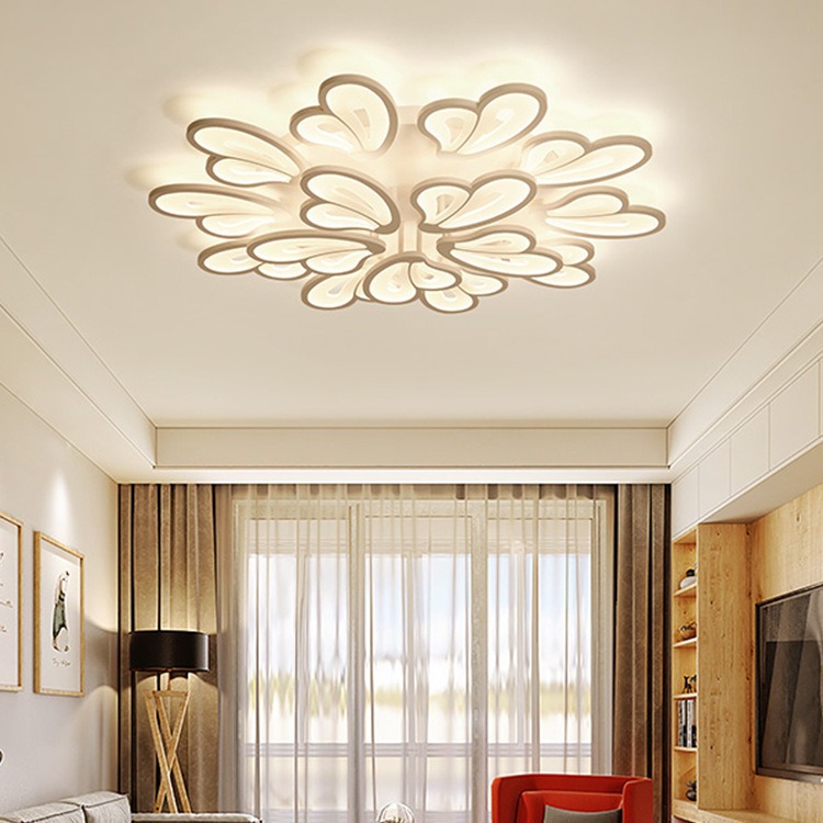 Moderno minimalista lámpara de techo tipo pétalo mariposa linterna comedor sala de estar pasillo decoración del hogar lámpara Zhongshan lámparas