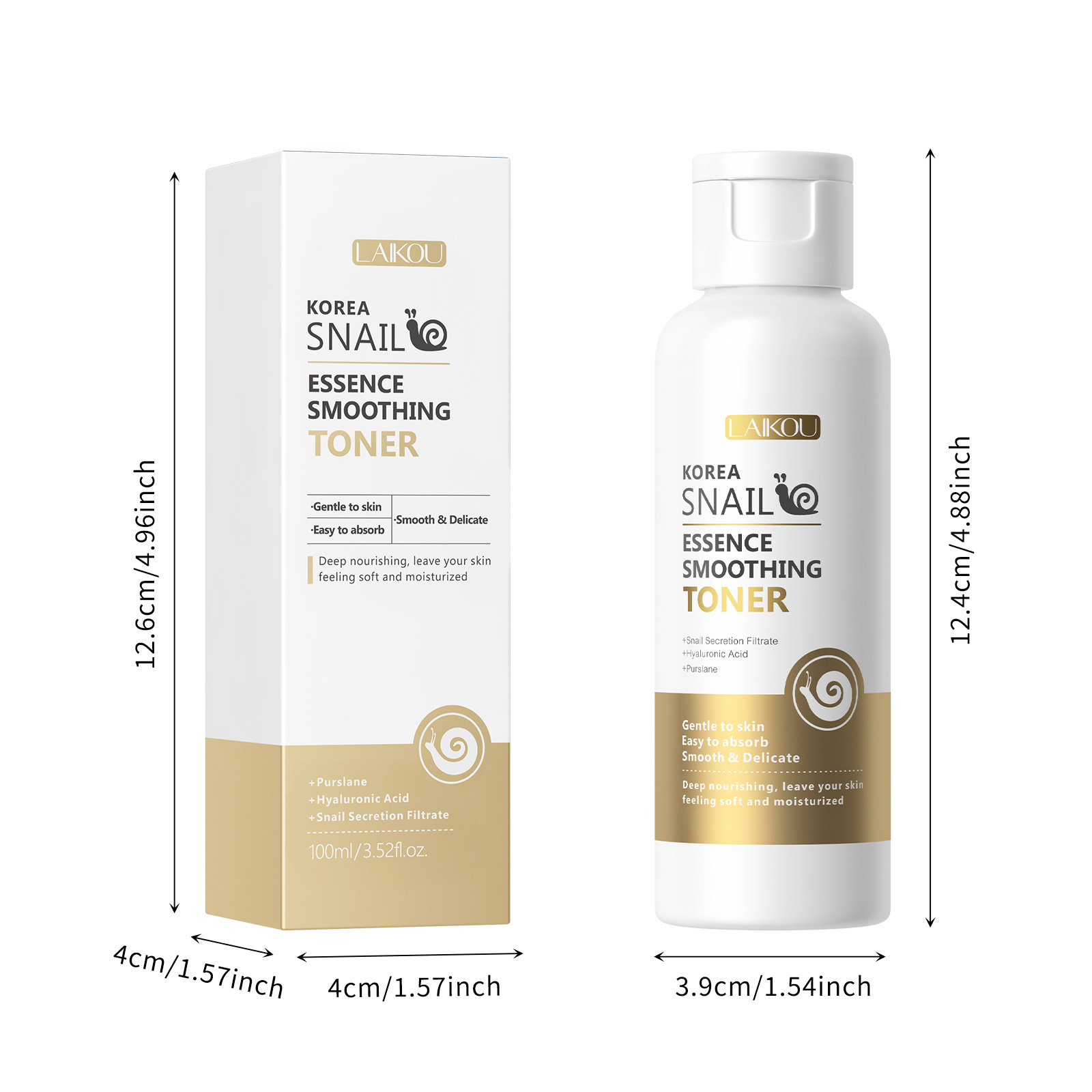 Cross-border LAIKOU Korean Snail Essence Toner 100ml Hydrating and Moisturizing Manufacturer in stock details Picture