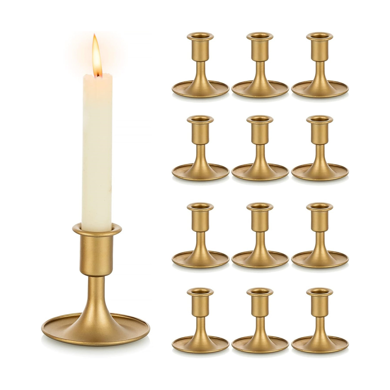 Fábrica directa transfronteriza altavoces europeos retro dorados mesa de comedor romántica decoración de cena a la luz de velas