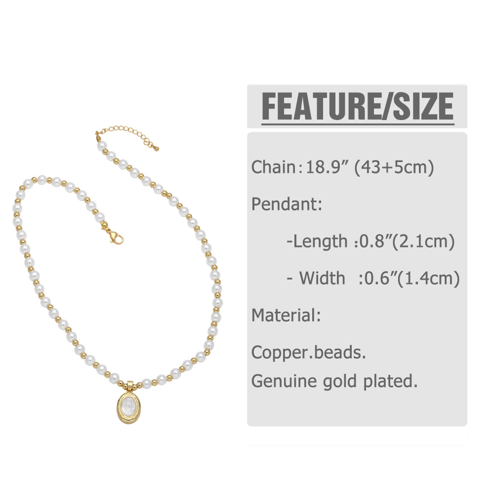 Simple Style Cross Star Beaded Copper Plating 18K Gold Plated Unisex Pendant Necklace display picture 1