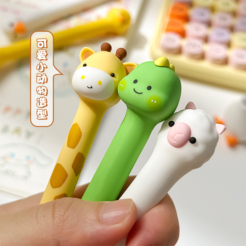 Cartoon cute high quality quick dry black rollerball pen with…
