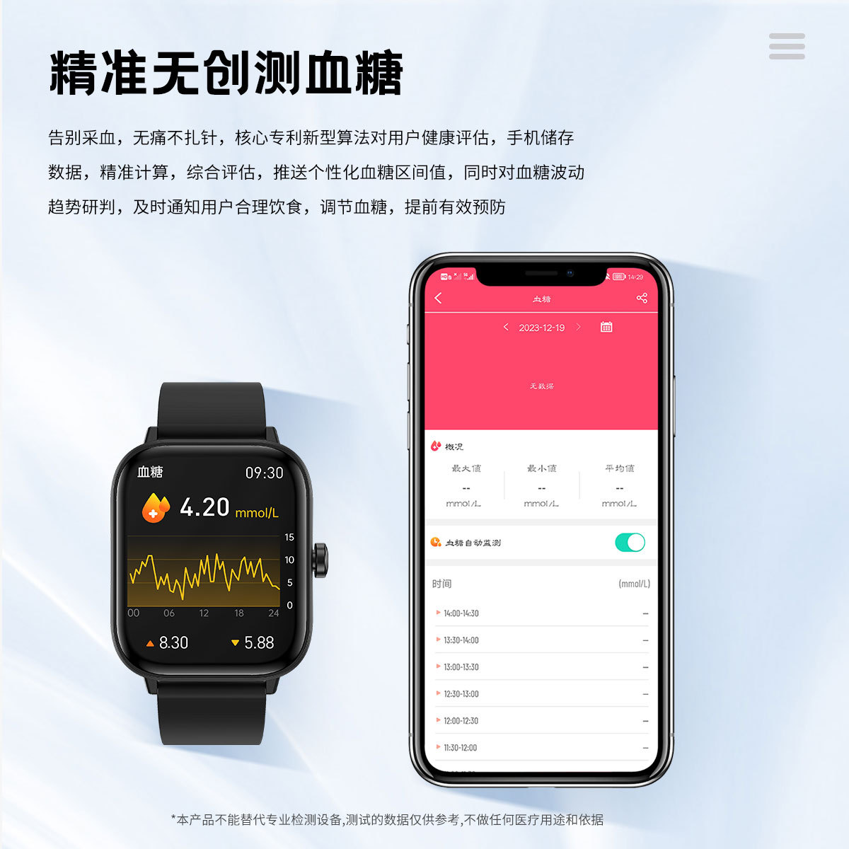 Cross-border G42 blood sugar measurement smartwatch Bluetooth communication Bracelet Blood Pressure, Exercise Heart rate, Blood Oxygen Health monitor undefined
