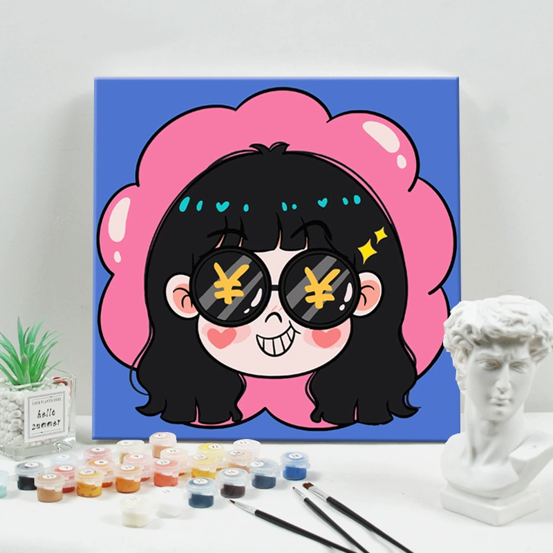 Цифровая масляная живопись 20*20 Детский мультфильм DIY handmade-painted декоративная картина последующего поколения дистрибьютор 제조업체 específicos
