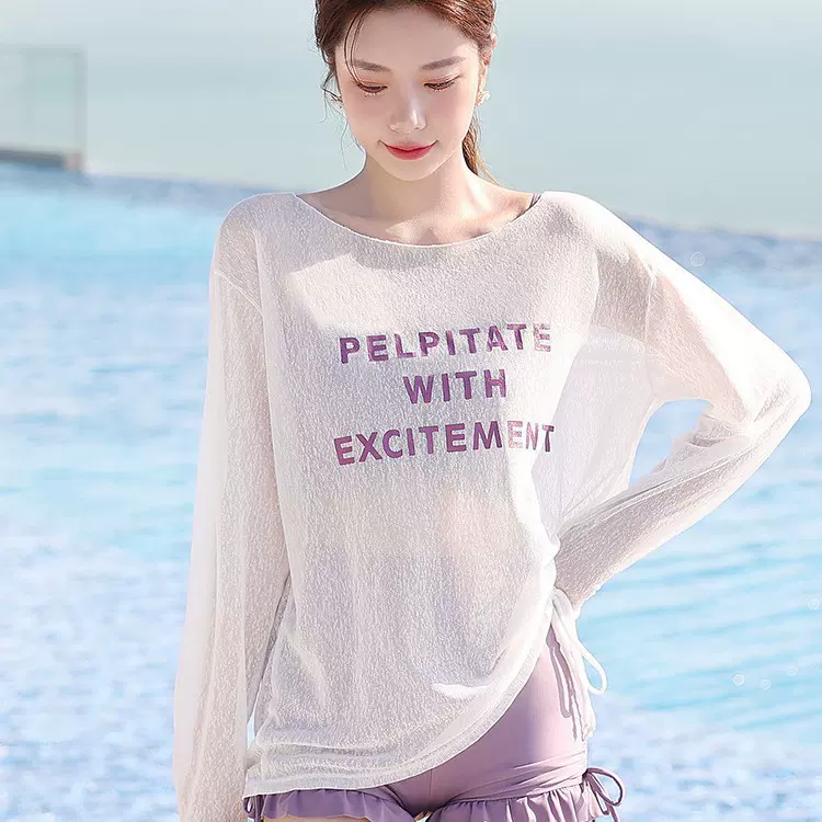 分体泳衣女2025新款网红风温泉遮肚显瘦保守游泳衣三件套保守泳装