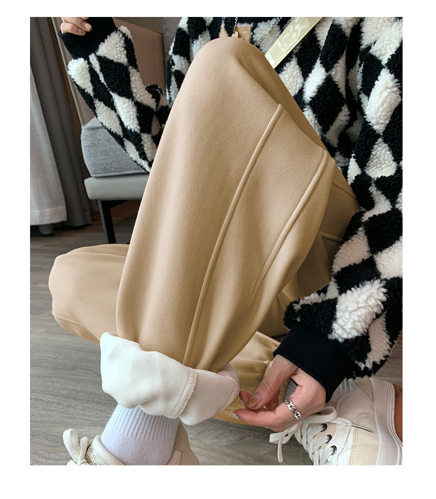 Fleece and thickened sportswear pants for women, new autumn and winter style, loose and versatile, tight-fitting, small label, casual and warm sweatpants pic 21